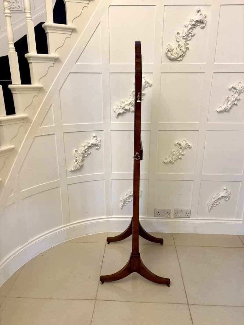 Fine Quality Antique Walnut Cheval Mirror - Image 4